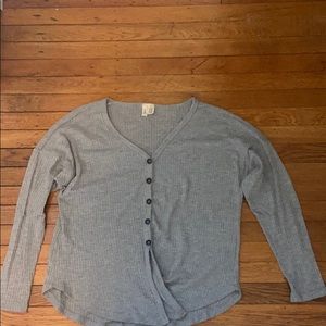 grey button up shirt/sweater
